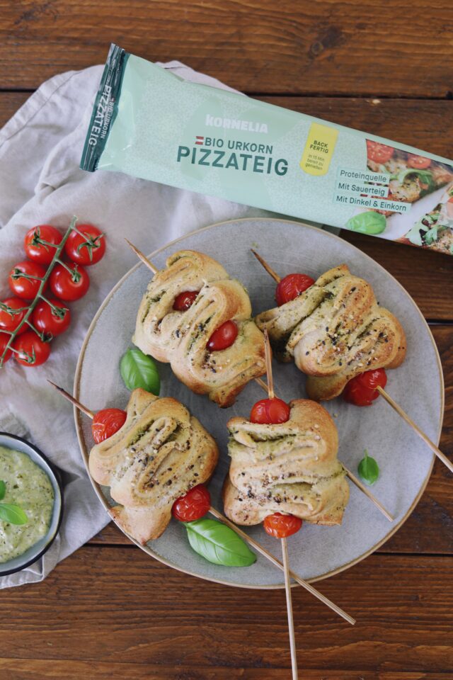 Pesto-Tomaten-Spieße